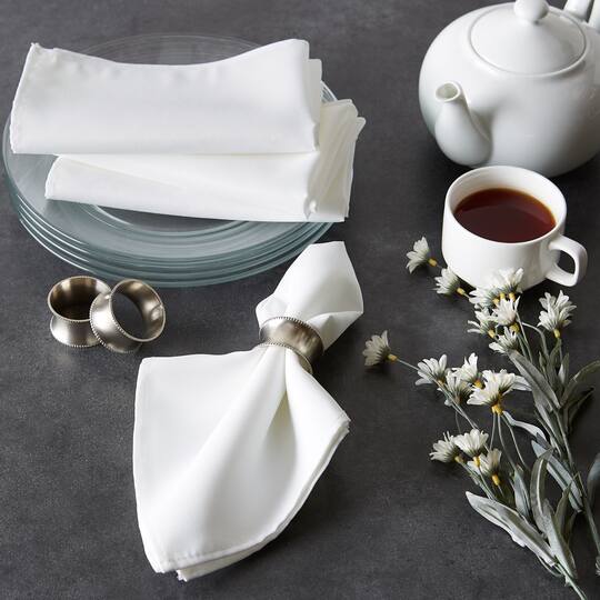 White Commercial Quality 18" x 18" Napkin Set, 6ct.